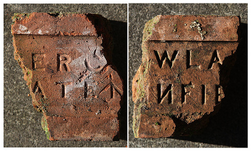 Rowland, Birch Lane, Dukinfield 2 fragment - Percy's Patent obverse of I R D found Wellington Inn demolition Hyde, Cheshire