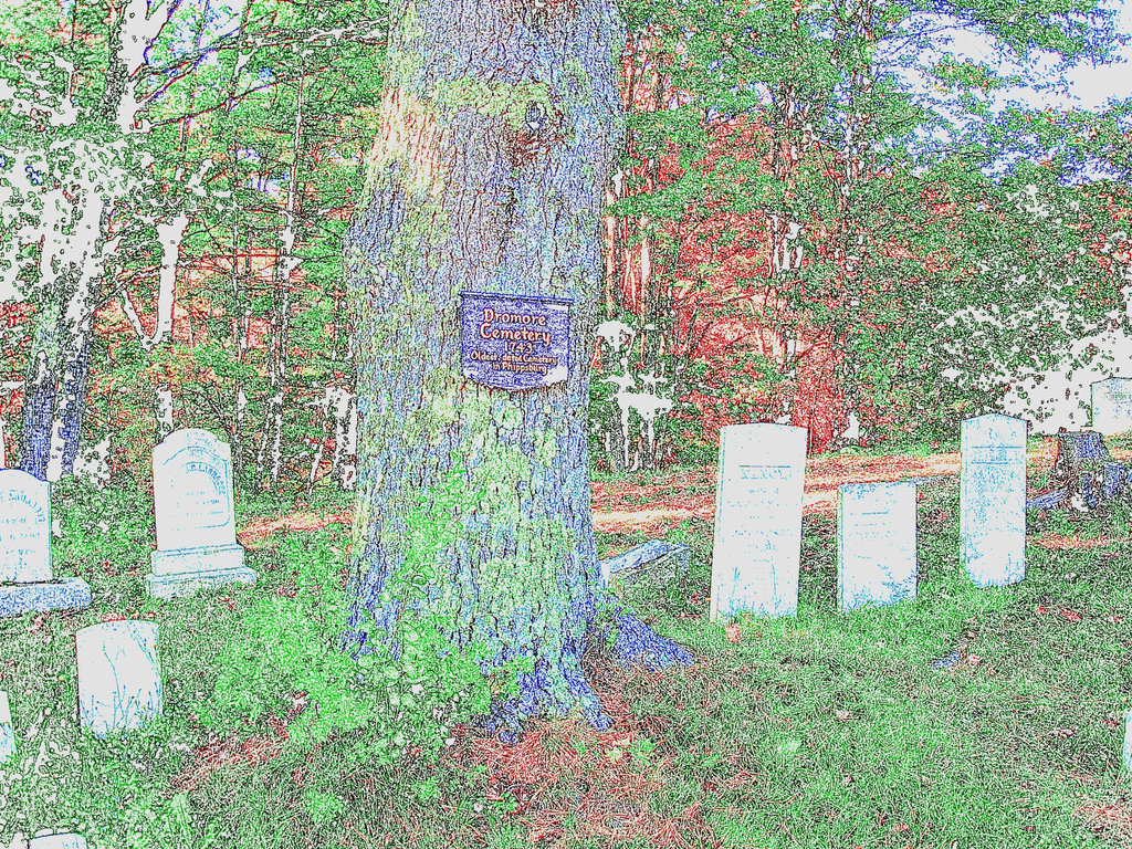 Dromore cemetery - Contours de couleurs