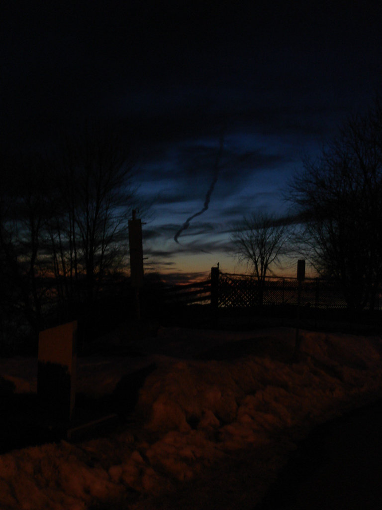 Coucher soleil au belvédère /  Viewpoint sunset  - Dans ma ville / Hometown -  2 mars 2010  - Photo originale / Original capture