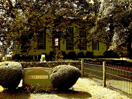 Cimetière de Hilltop's cemetery / Mendham, New-Jersey (NJ). USA - 21 juillet 2010 - Sepia postérisé