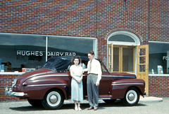 Newlyweds at the Hughes Dairy Bar, Tioga, Pa., 1949